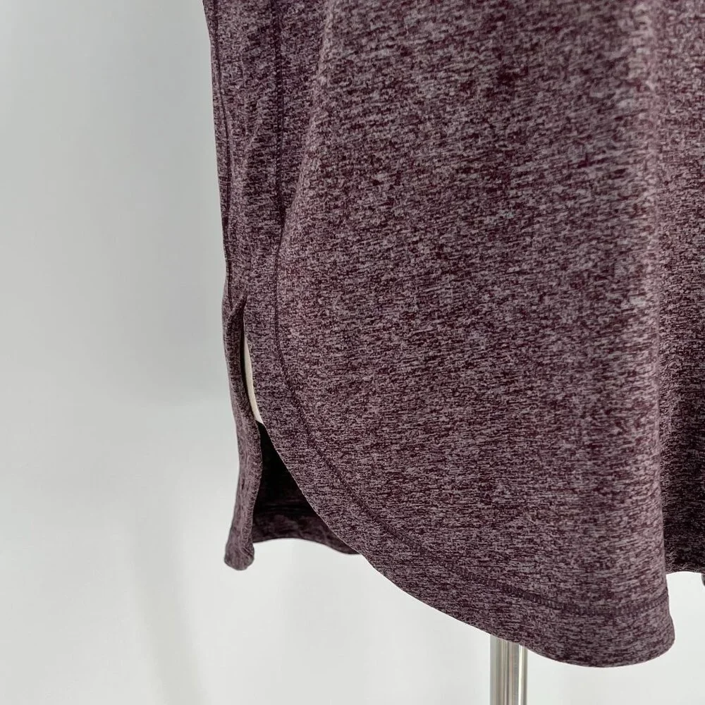 Athleta Womens Uptempo Hoodie Sweatshirt Size M Heathered Mauve Long Sleeve Gym